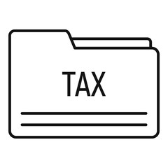 Poster - tax folder icon. outline tax folder vector icon for web design isolated on white background