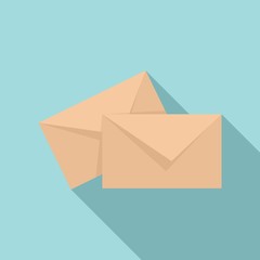 Poster - paper mails icon. flat illustration of paper mails vector icon for web design