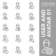 © formbyte - Thin line Icon set of User and Avatar 01. Linelinge are the best pictogram pack unique design for all dimensions and devices. Vector graphic, symbol, logo and website content.