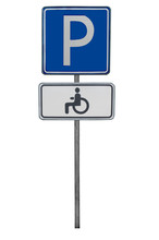 Disabled Parking Sign Isolated On White