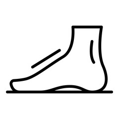Poster - foot icon. outline foot vector icon for web design isolated on white background