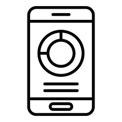 Poster - Smartphone icon. Outline smartphone vector icon for web design isolated on white background