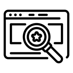 Poster - Startup magnifier icon. Outline startup magnifier vector icon for web design isolated on white background