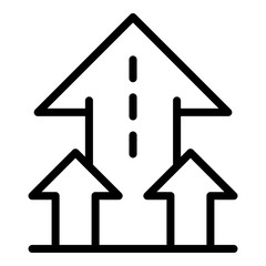 Poster - Startup arrows icon. Outline startup arrows vector icon for web design isolated on white background