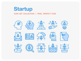 Sticker - Startup Icons Set. UI Pixel Perfect Well-crafted Vector Thin Line Icons. The illustrations are a vector.