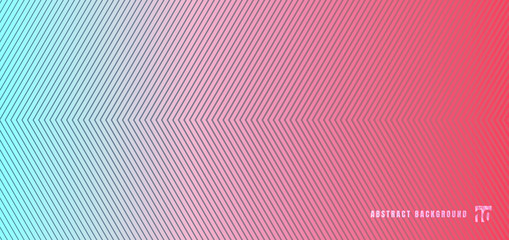 Wall Mural - Abstract blue and pink gradient background with diagonal lines pattern texture.