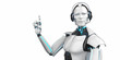 Humanoider Roboter als ein Callbot mit de Fingerzeig
