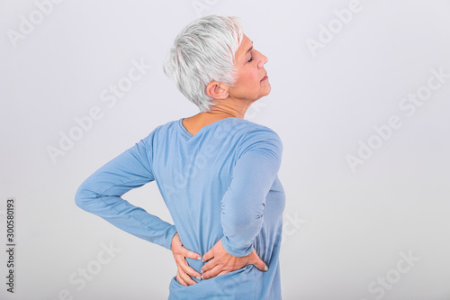 Fotografía Matur Woman suffering from lower back pain