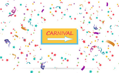 Poster - A lot of colorful tiny confetti and ribbons on a transparent background. Festive event and party. Multicolor background. Colorful confetti fall on the podium.