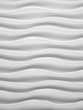 White panel in the form of waves.3d render illustration. Interior wall panel pattern. White seamless texture.
