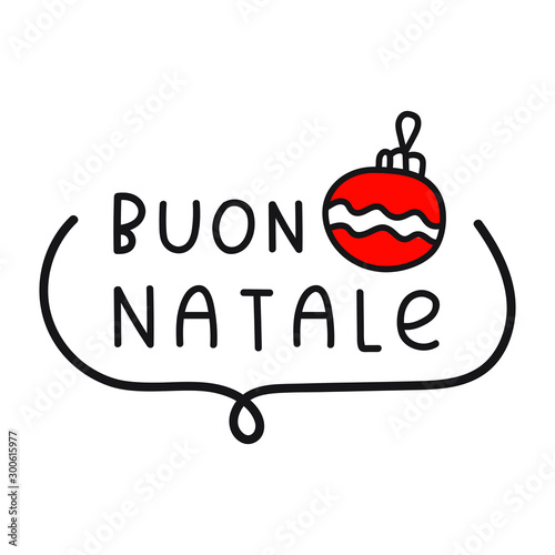 Stickers Natale.Buon Natale It S Merry Christmas In Italian Vector Illustration For Greeting Card Stickers T Shirt Posters Flyers Design Buy This Stock Vector And Explore Similar Vectors At Adobe Stock Adobe Stock