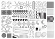 © Lepusinensis - Mega set of memphis design elements, template for your project. Big colorful vector collection