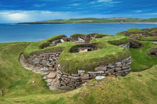 Skara Brae, A Stone-built Neolithic Settlement On The Bay Of Skaill On The Mainland, The Largest Island In The Orkney Archipelago Of Scotland.