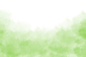 Wall Mural - light green watercolor background hand-drawn with space for text
