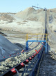 Conveyor belt moves ore from the quarry