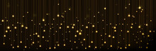 Background Christmas Banner Design With Glowing Lights Curtain