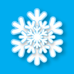 Wall Mural - vector origami snowflake isolated.