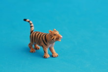 Tiger Toy In Color Background