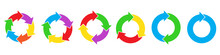 Set Of Circle Arrows For Infographic.