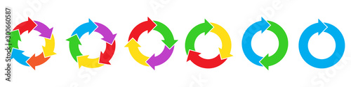 Fotografía Set of circle arrows for infographic.