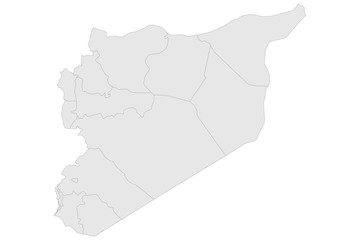  Syria political map vector illustration