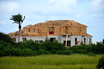 New Home construction at the marshland of Florida, USA