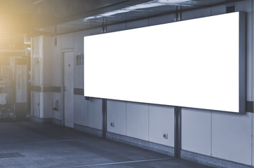 Wall Mural - blank billboard white screen led perspective indoor for advertising display interior hall undergroun