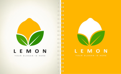 Poster - Lemon logo vector. Fruit design.