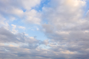 sunset cloudy sky with dramatic color