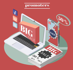 Wall Mural - promoters red poster