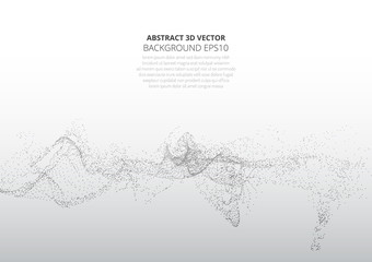 Poster - Abstract background with many particles. Optical illusion of movement.
