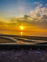 Wall Mural - sunset on the beach