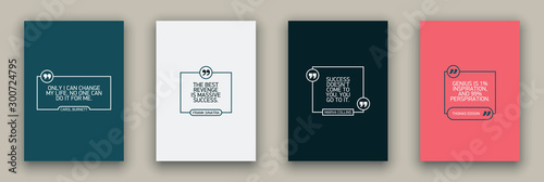 Cuadros en Lienzo Quote speech bubble blank templates set