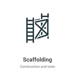 Poster - scaffolding vector icon on white background. flat vector scaffolding icon symbol sign from modern co
