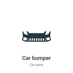 Poster - Car bumper vector icon on white background. Flat vector car bumper icon symbol sign from modern car parts collection for mobile concept and web apps design.