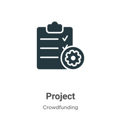 Poster - Project vector icon on white background. Flat vector project icon symbol sign from modern crowdfunding collection for mobile concept and web apps design.