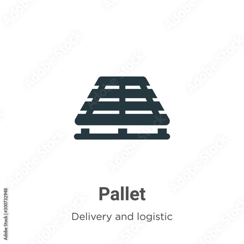 Fotomural Pallet vector icon on white background