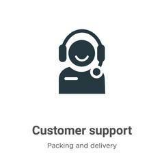 Poster - customer support vector icon on white background. flat vector customer support icon symbol sign from