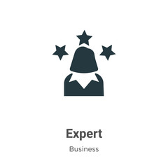 Poster - Expert vector icon on white background. Flat vector expert icon symbol sign from modern business collection for mobile concept and web apps design.