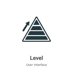 Poster - Level vector icon on white background. Flat vector level icon symbol sign from modern user interface collection for mobile concept and web apps design.