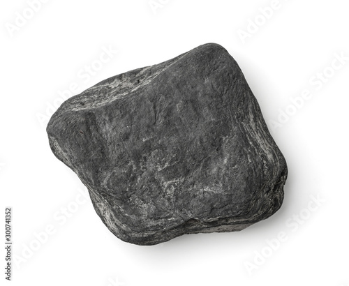 Cuadros en Lienzo Top view of flat grey stone