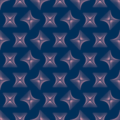 Poster - Abstract pink rhombus wave lines background texture in geometric ornamental style. Seamless design