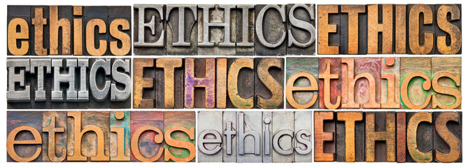 Wall Mural - ethics word abstract