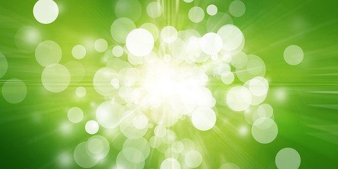 Green bokeh blur background / Circle light on green background.