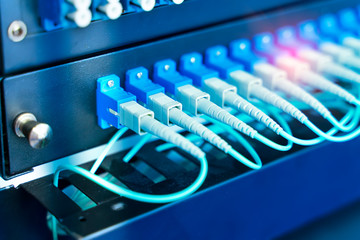 Fiber optic cablel connect to communication Distribution point