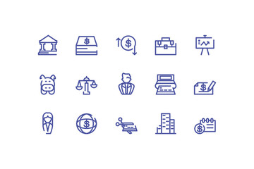 Sticker - set of icons electronic commerce on white background