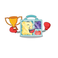 Poster - happy lunch box above character table boxing winner