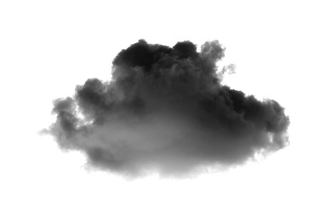 Wall Mural - black cloud Isolated on white background,Smoke Textured,brush effect