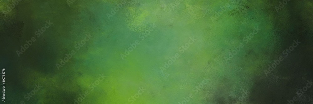 abstract painting background texture with dark olive green, moderate green and very dark green colors and space for text or image. can be used as header or banner - obrazy, fototapety, plakaty 