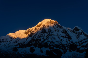 Beautiful view of mountain during sunrise